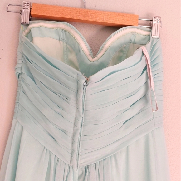Bill Levkoff Bella Bridesmaid Prom Gown Mint Green Wedding Party Dres Style 6 - Picture 10 of 11